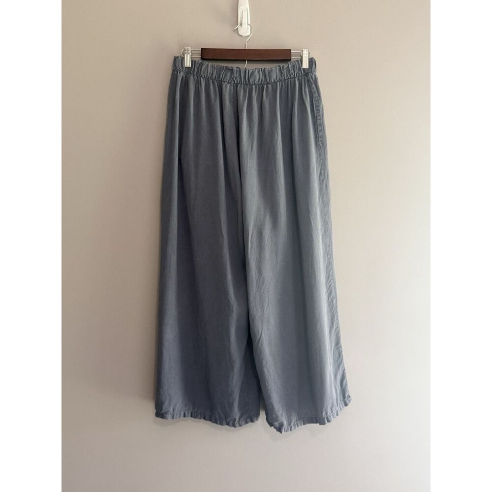 Bryn Walker 100% Tencel Flood Pant Wide Leg Pocket Lagenlook Boho Chic Beach Med - Picture 7 of 15